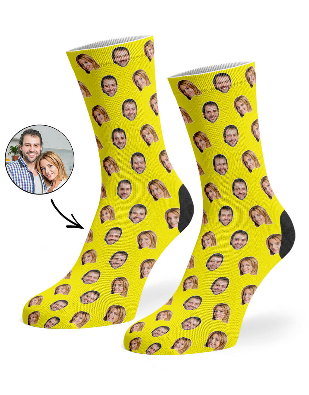 Couples Face Pattern Socks