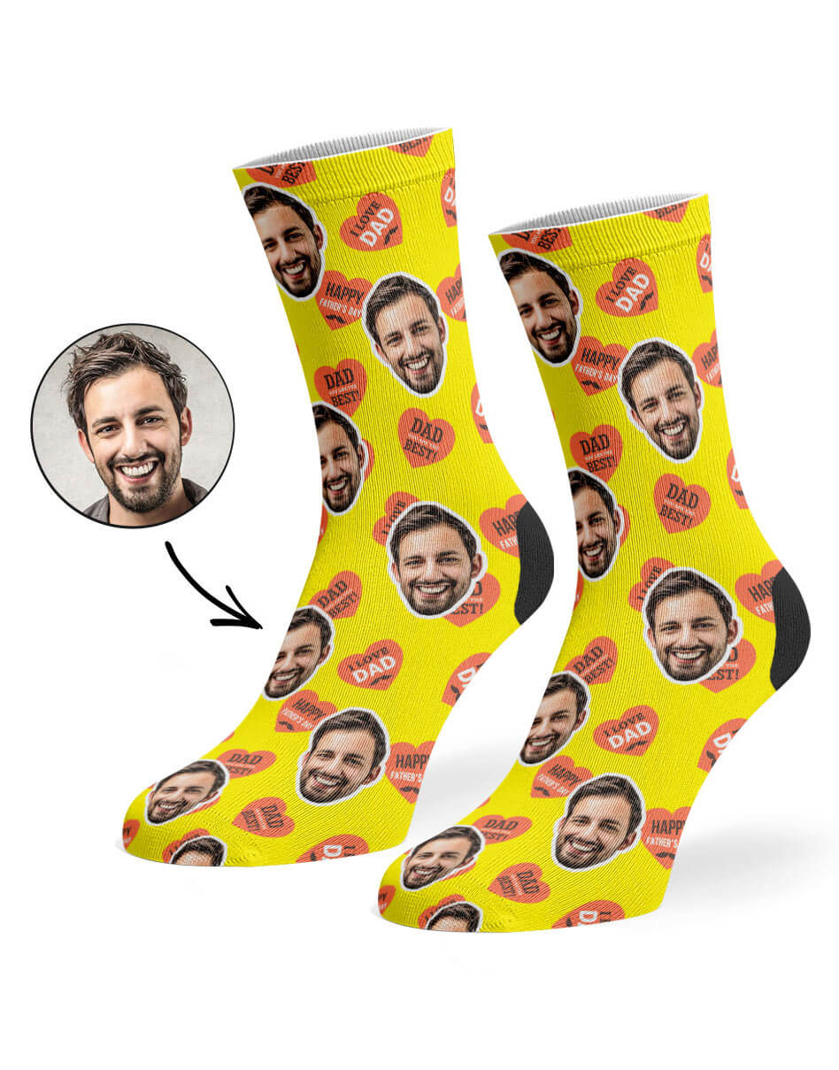 Dad Love Hearts Socks