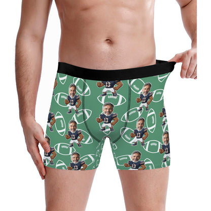 Athletic Chicago Football Style Custom Face Socks & Boxer Briefs