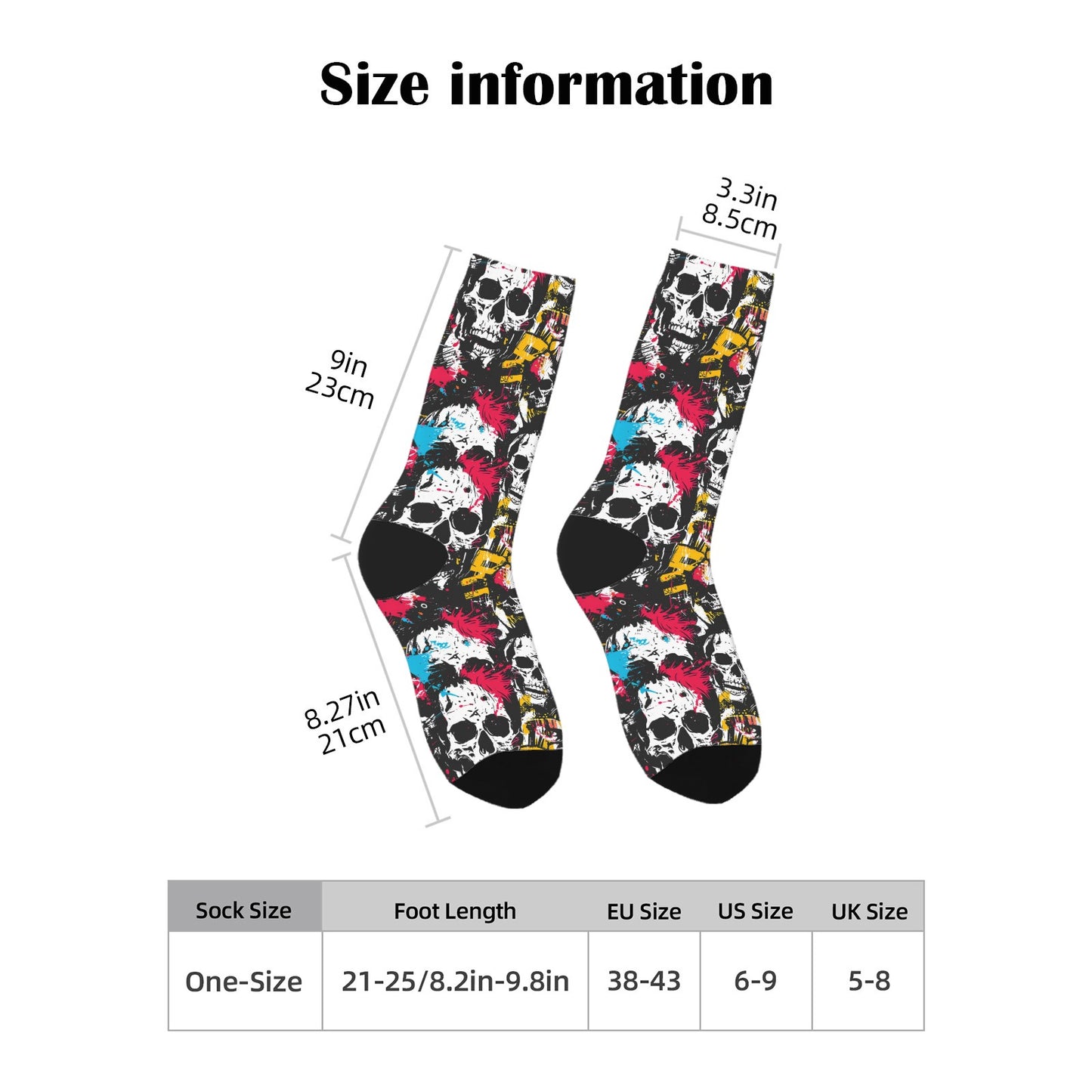 Custom Men's Underwear & Socks Set - Skull Design