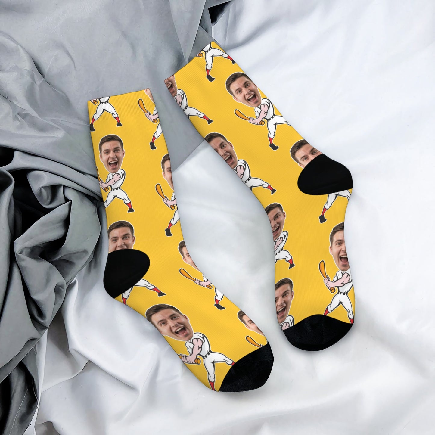 Custom Baseball Face Socks and Underwear for Him