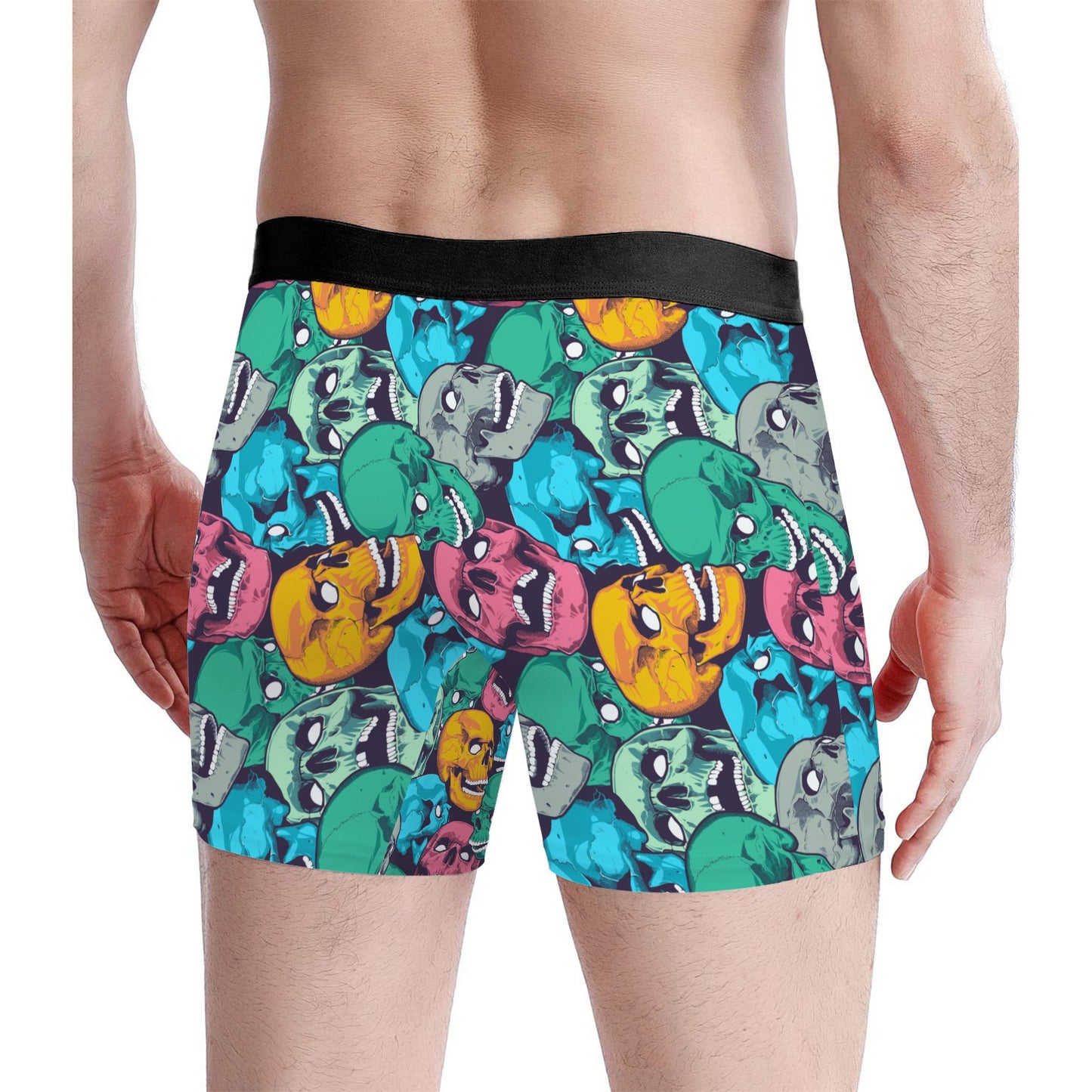 Custom Men's Underwear & Socks Set - Colorful Skull Design