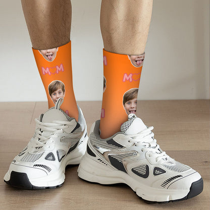 Custom Best Mom Gradient Sock