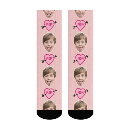 Custom Heart Mom Sock