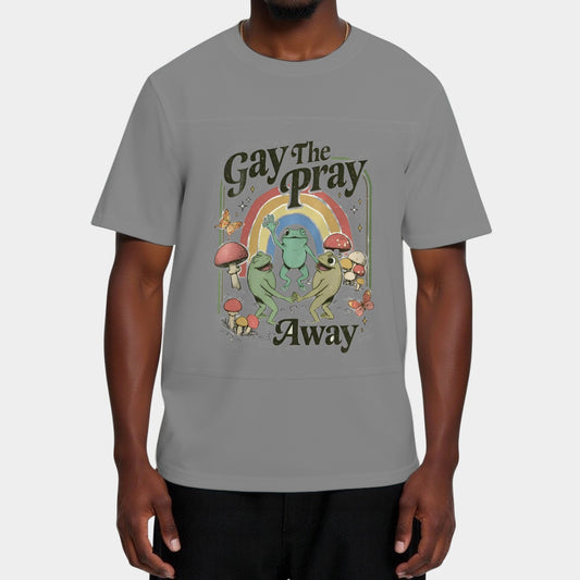 Gay The Pray Away, Gay Frog, Funny Gay Saying, Cottagecore Frog And Toad T-Shirt