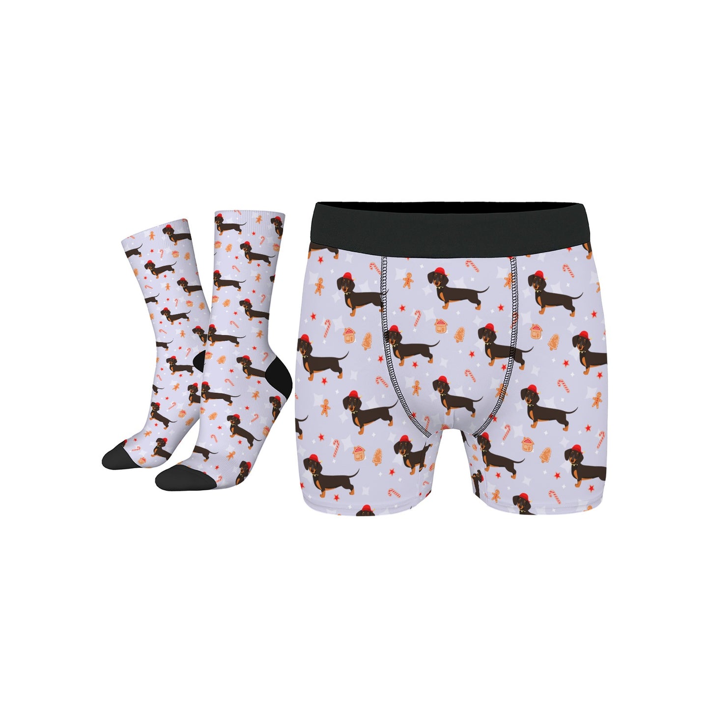 Custom Men's Underwear & Socks Set - Dachshund