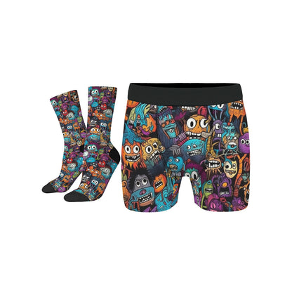 Custom Men's Underwear & Socks Set - Little Monster Design