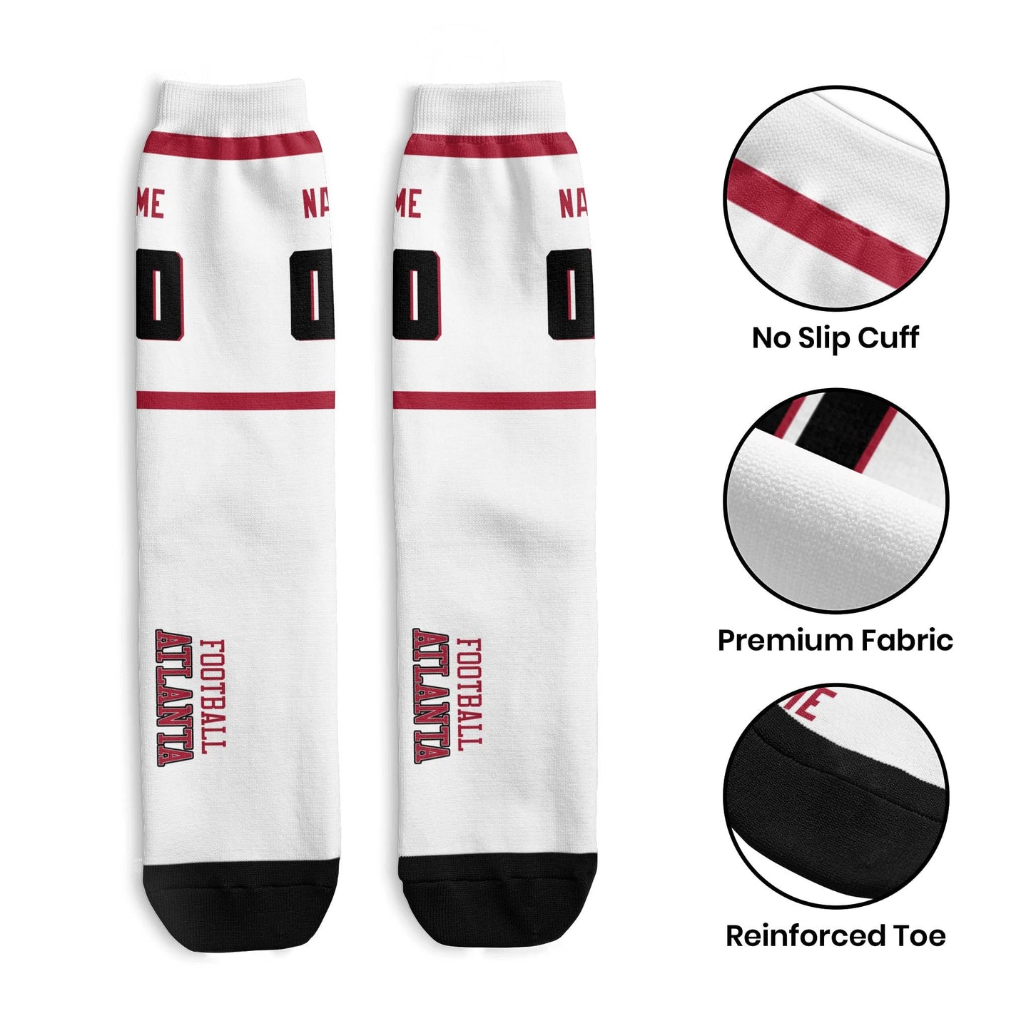 Atlanta Custom Socks Add Name or Number