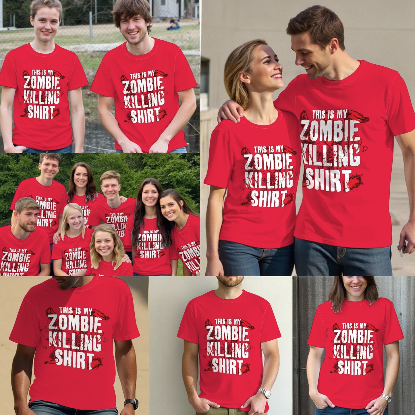 This Is My Zombie Killing T Shirt Round Neck T-Shirt