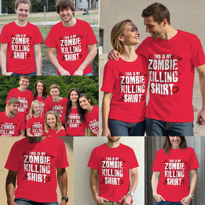 This Is My Zombie Killing T Shirt Round Neck T-Shirt