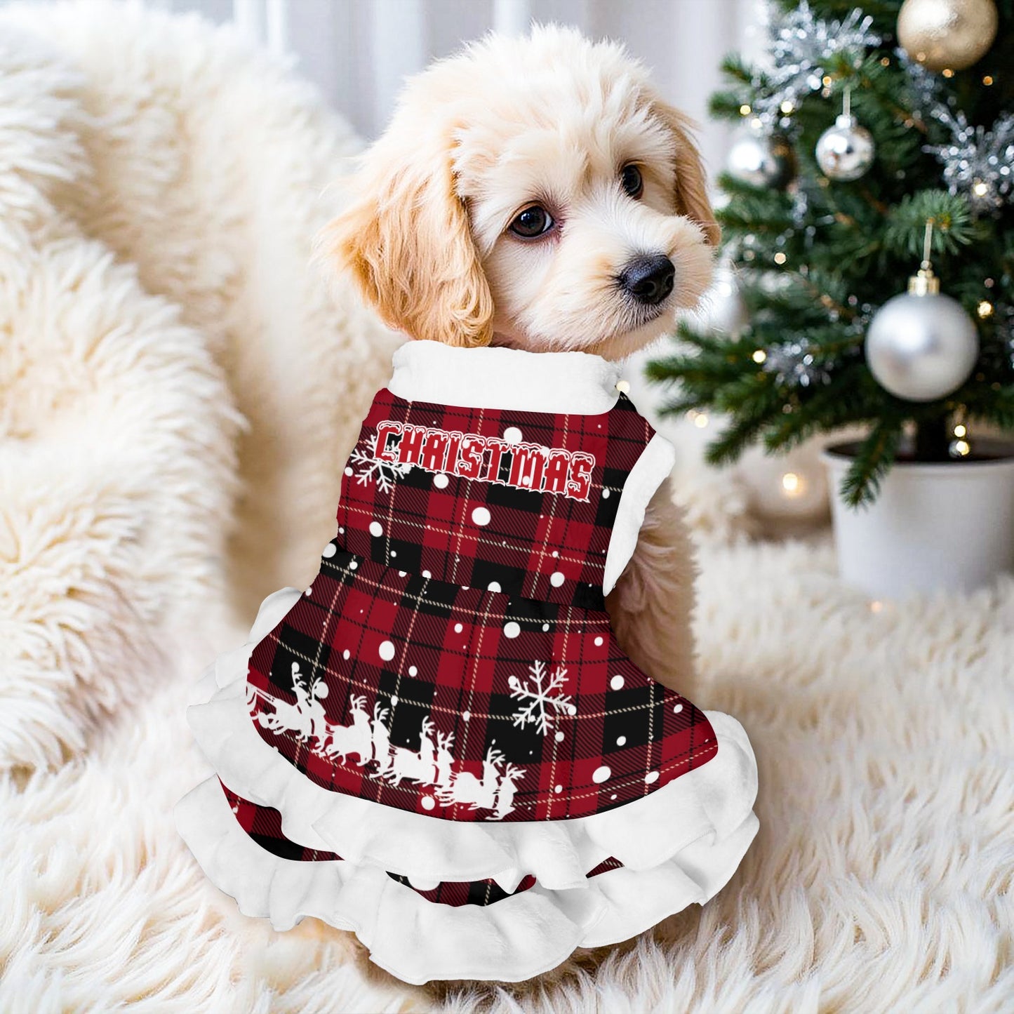 Pets Christmas Reindeer Dress