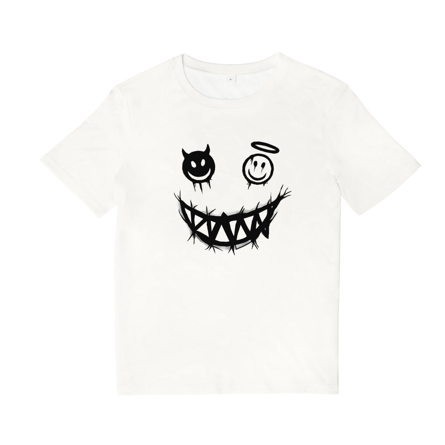 Devil Angel Face for Mens Creepy Smile T-Shirt
