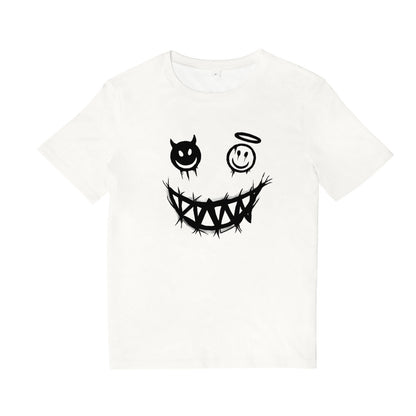 Devil Angel Face for Mens Creepy Smile T-Shirt