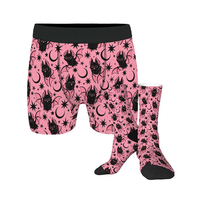 Custom Men's Underwear & Socks Set - Bat Design