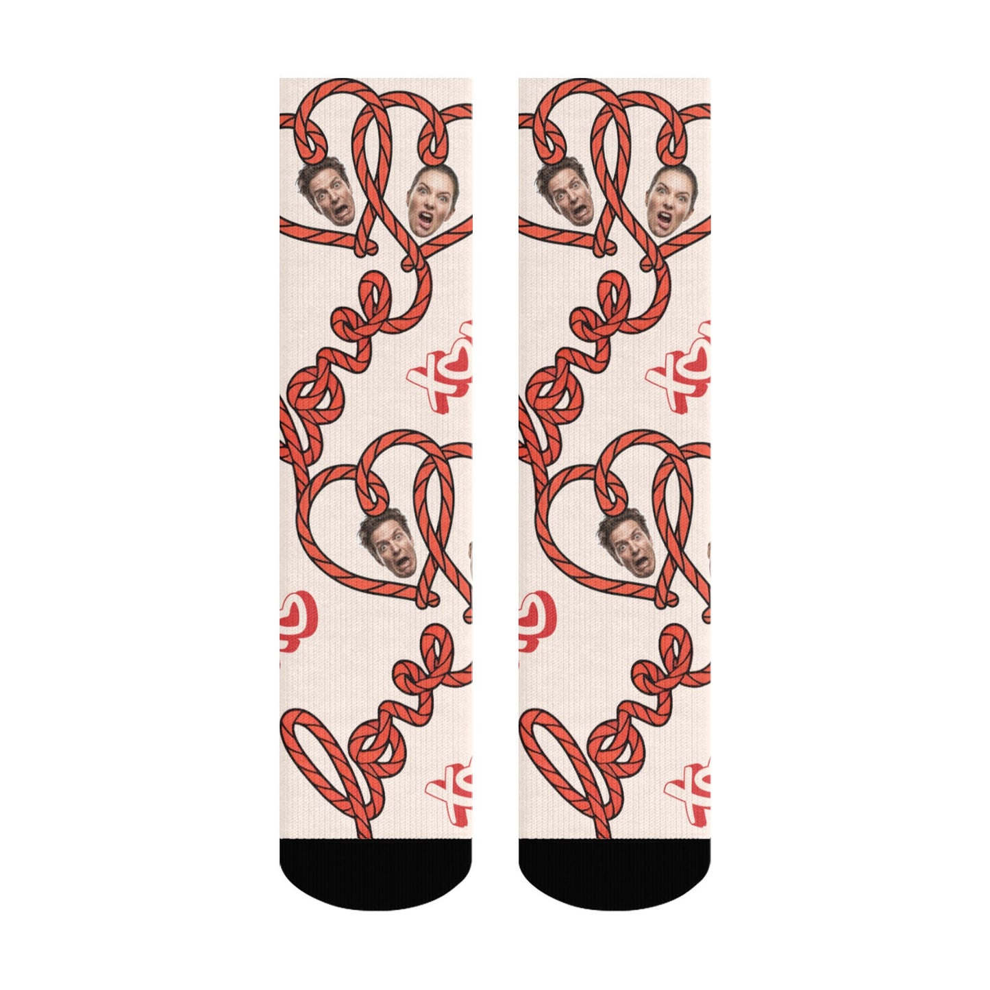 Personalized Valentine's Day Couple Love Heart Sock