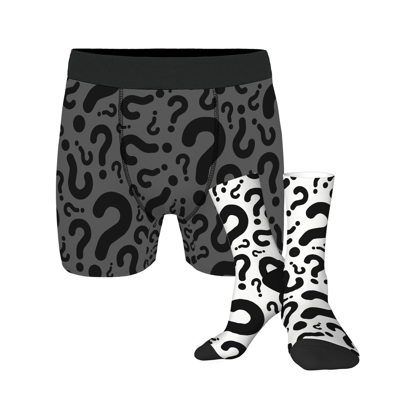 Men's Customizable Underwear & Socks Set - Soft Polyester Comfort