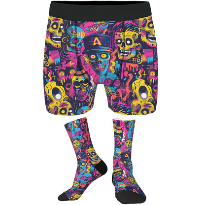 Custom Men's Underwear & Socks Set - Shock Skull