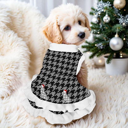 Houndstooth Pattern Pets Christmas Dress