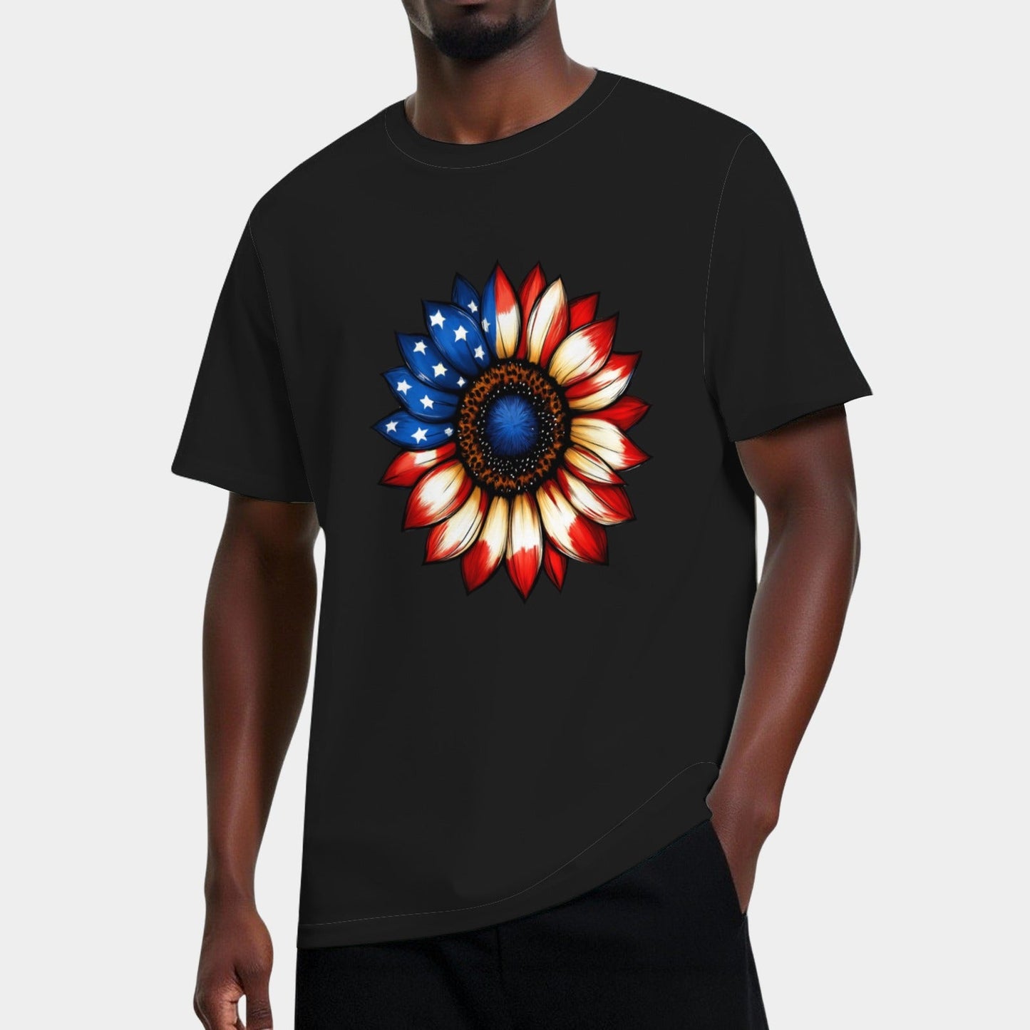 4th of July Sunflower Star Patriotic Tee Shirts