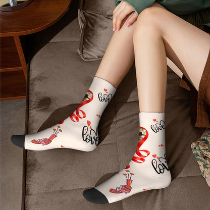 Custom Valentine's Day Cowboy Couple Love Sock