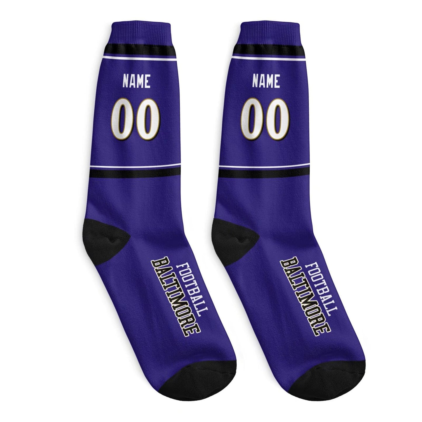 Personalized Baltimore Football Sock for Everyday Wear