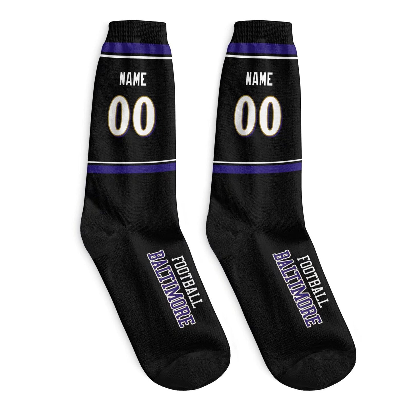Personalized Baltimore Football Sock for Everyday Wear