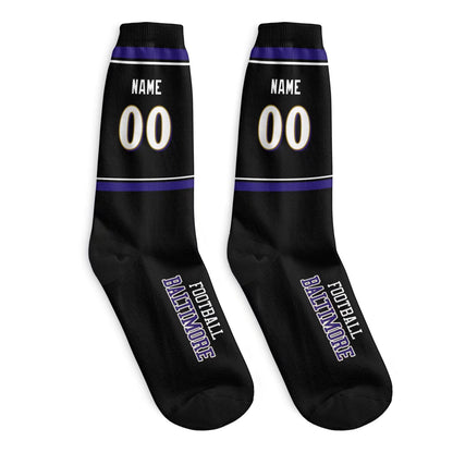 Personalized Baltimore Football Sock for Everyday Wear