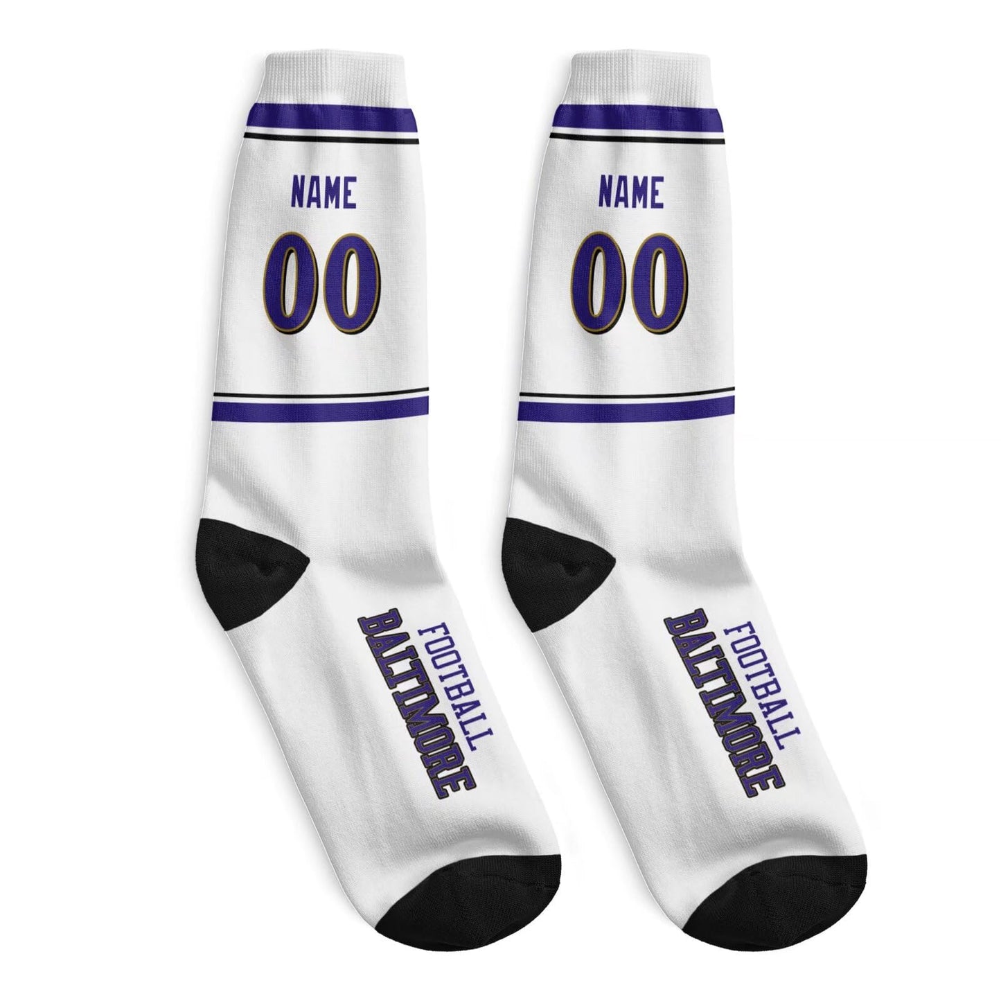 Personalized Baltimore Football Sock for Everyday Wear