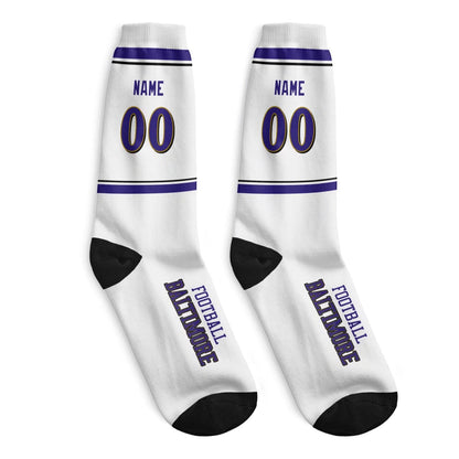 Personalized Baltimore Football Sock for Everyday Wear