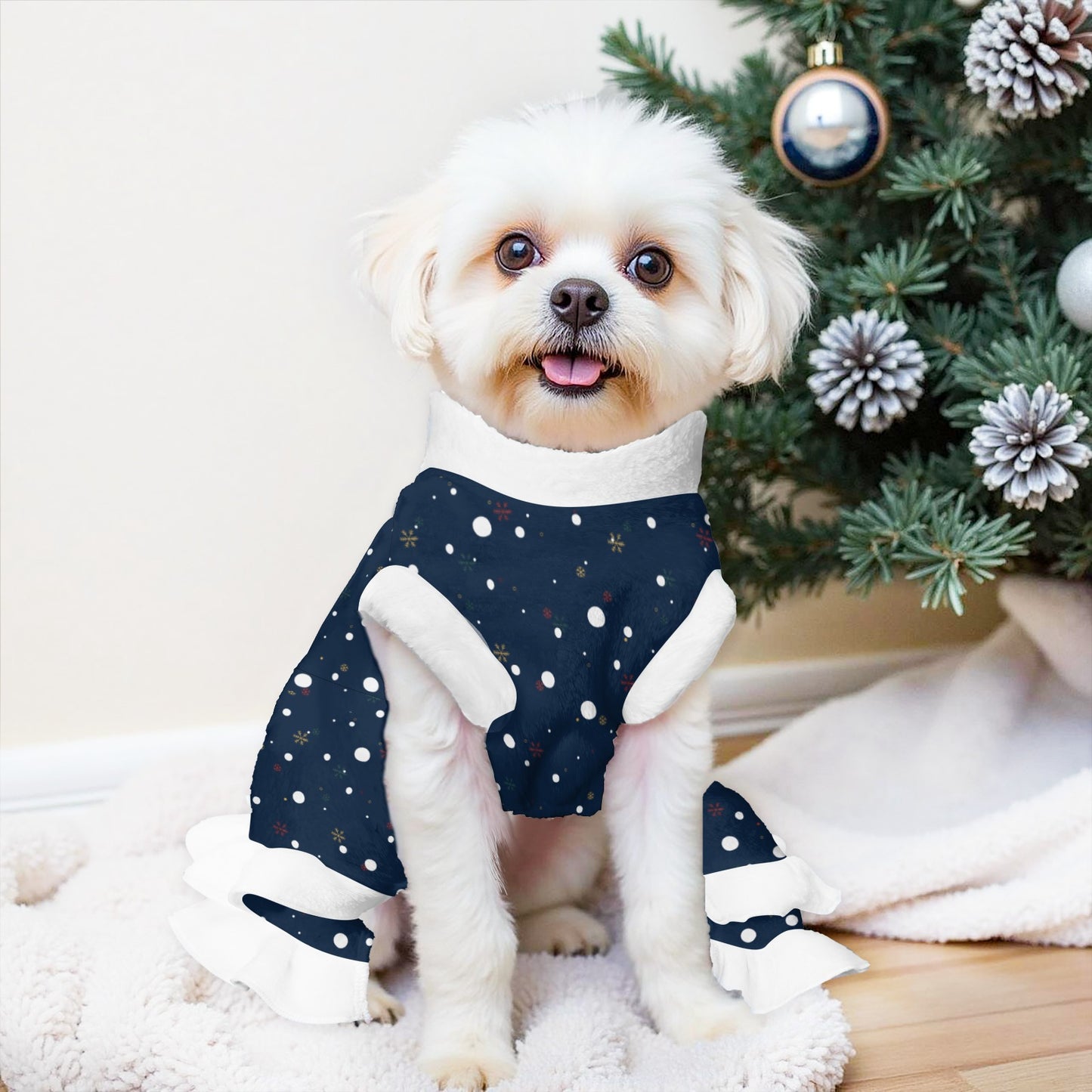 Merry Christamas Santa Claus Pattern Pets Christmas Dress
