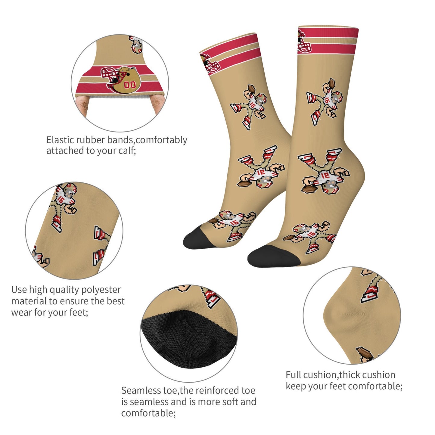 Custom Socks for San Francisco Football Fans