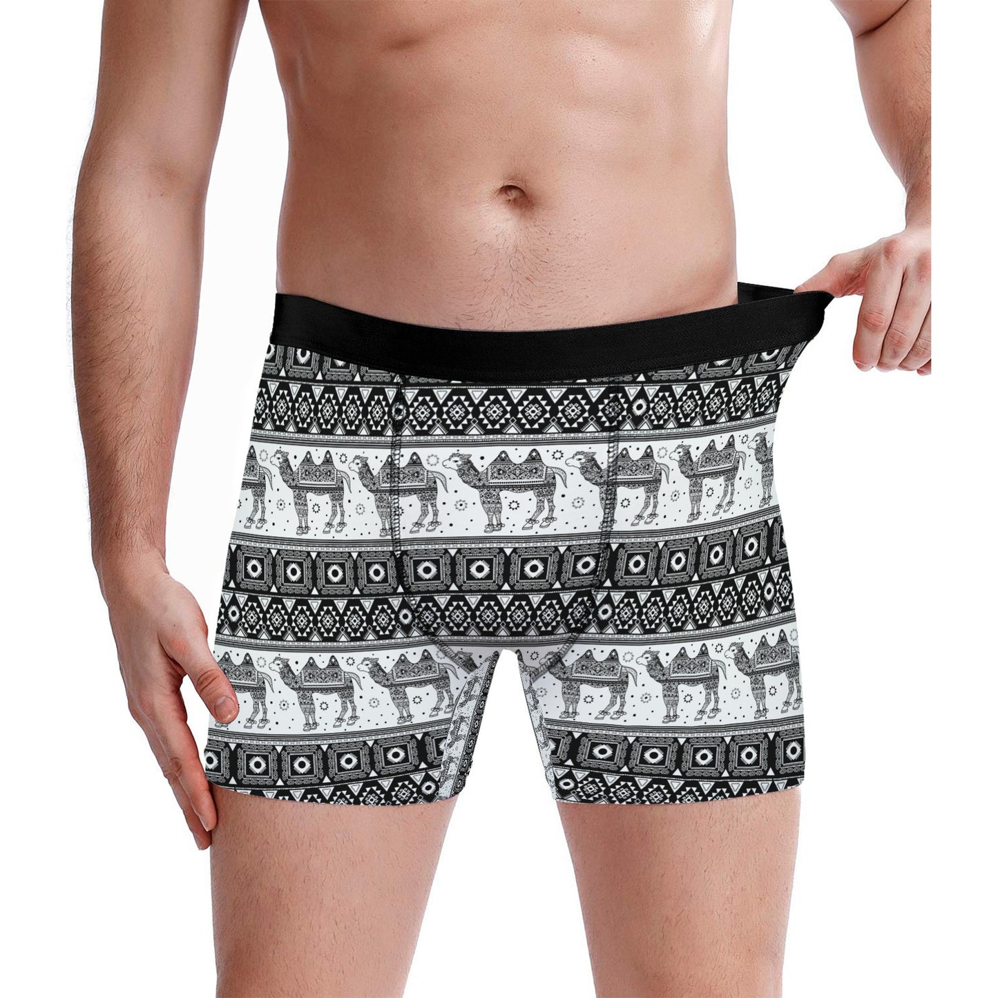 Custom Men's Underwear & Socks Set - Camel Design