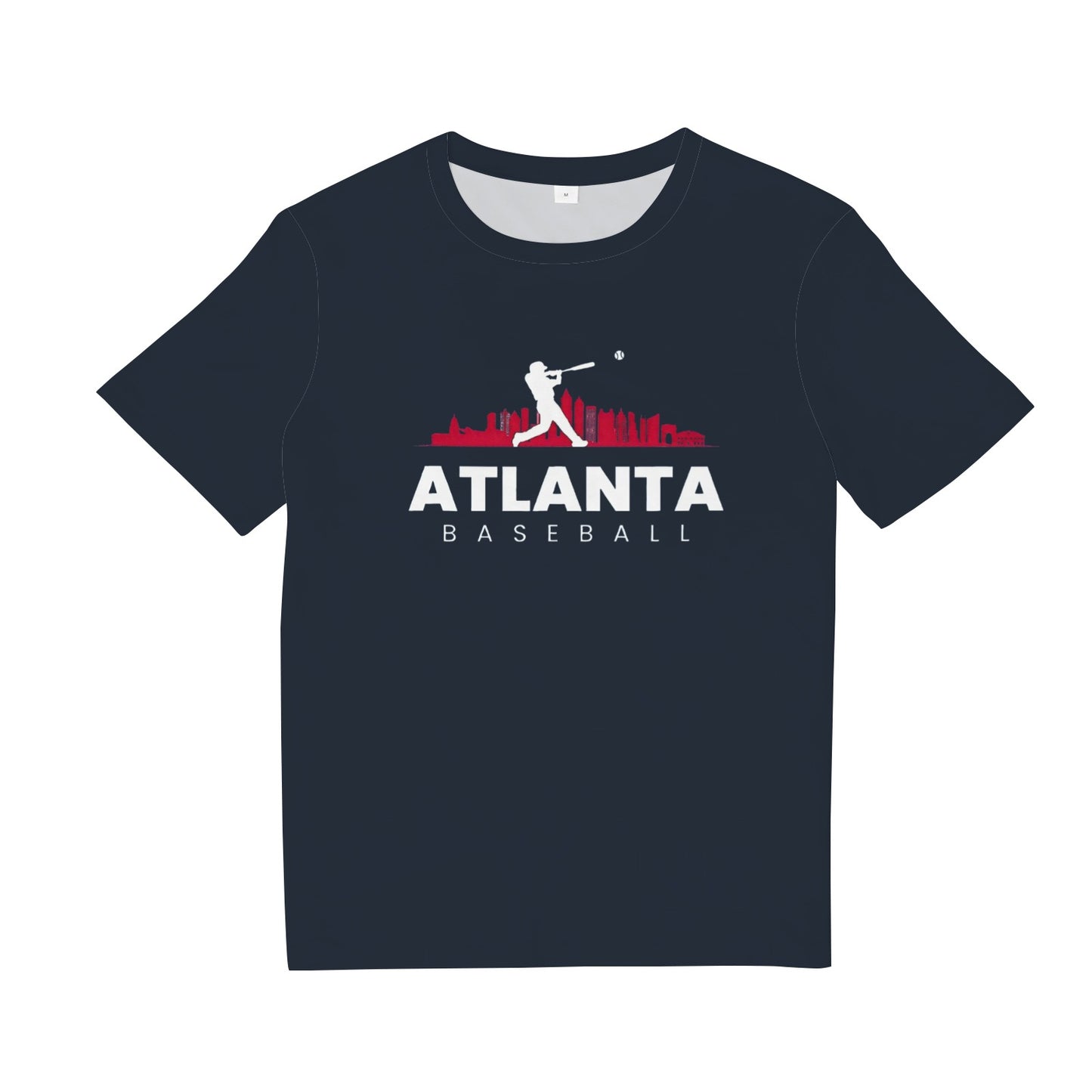 Atlanta Skyline Baseball Vintage Minimalist Retro Baseball Lover T-Shirt