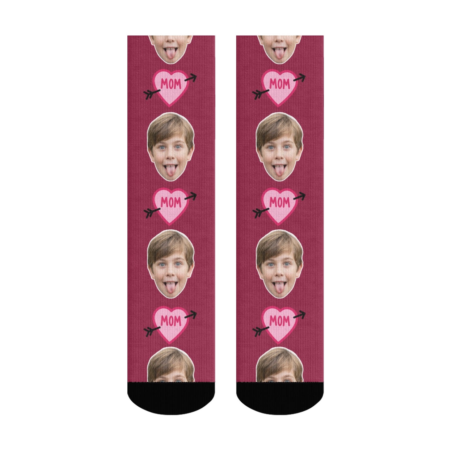 Custom Heart Mom Sock