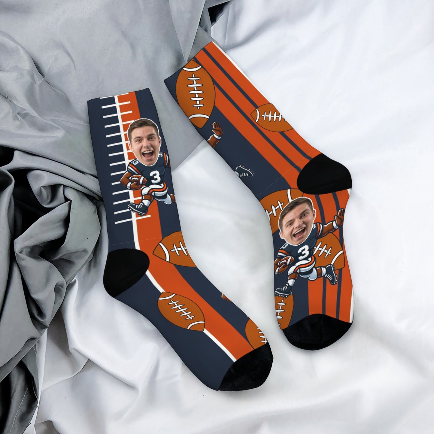 Custom Chicago Football Face Socks & Men’s Underwear Set