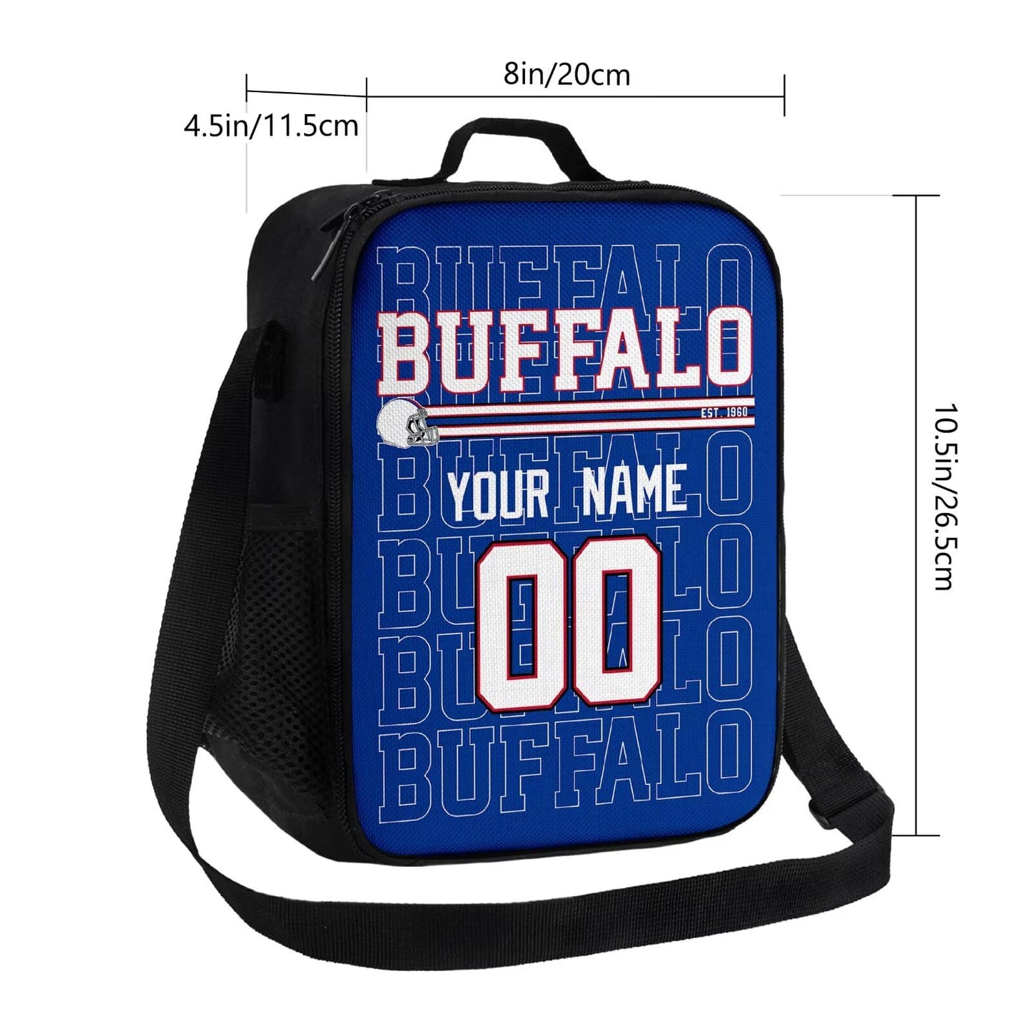 Stylish Buffalo Lunch Bag Custom Printed for Fans and Families