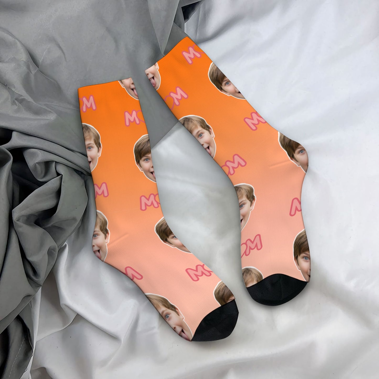 Custom Best Mom Gradient Sock