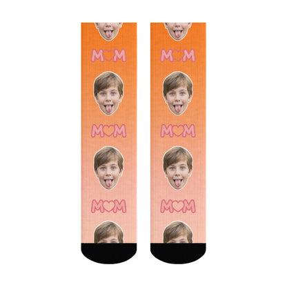 Custom Best Mom Gradient Sock