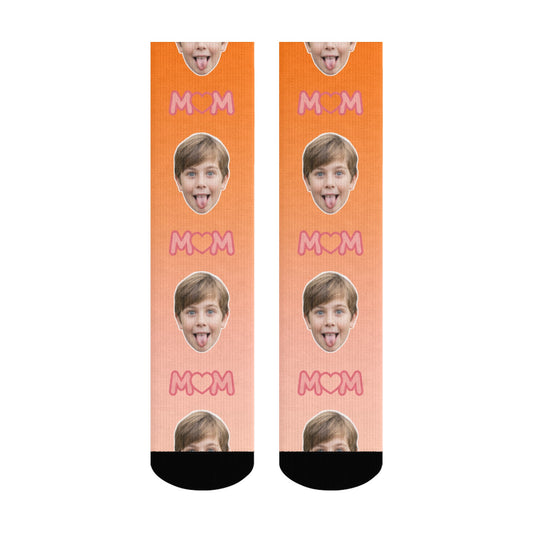 Custom Best Mom Gradient Sock