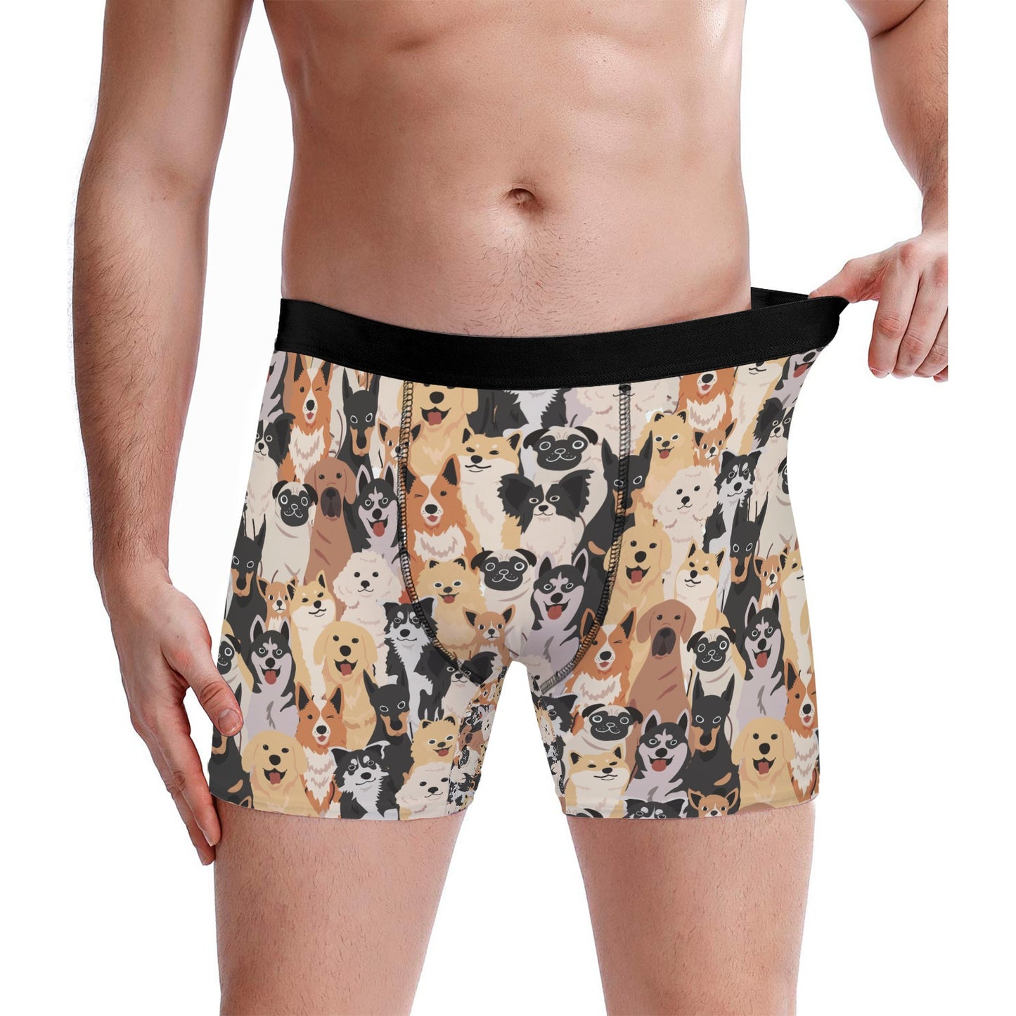 Custom Men's Underwear & Socks Set - Pets Family Design