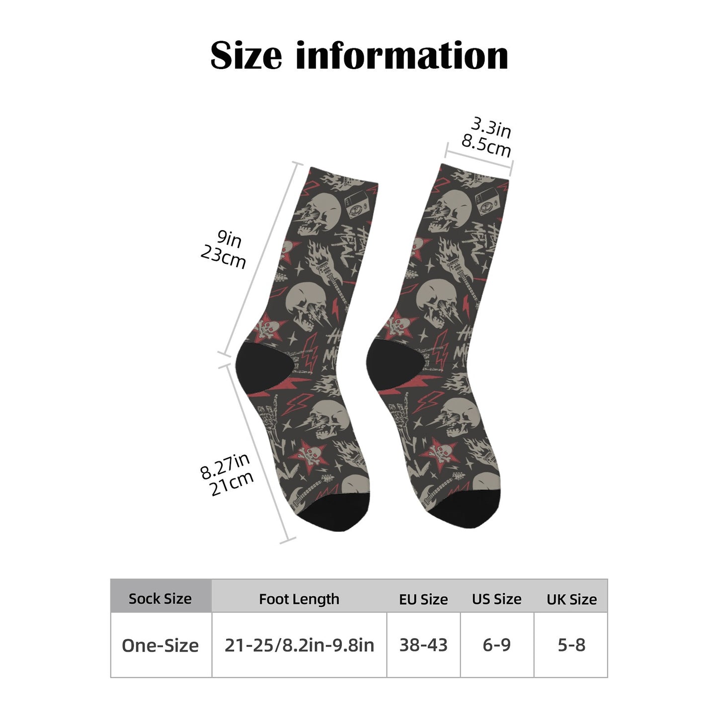 Custom Men's Underwear & Socks Set - Lightning Skull