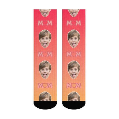 Custom Best Mom Gradient Sock