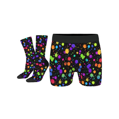 Custom Men's Underwear & Socks Set - Spraying Design