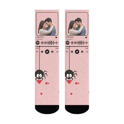 Music Customizable Valentine's Day Spider Couple Love Sock