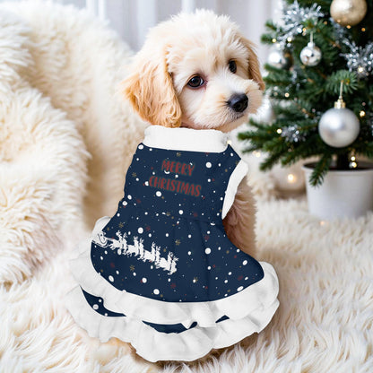 Merry Christamas Santa Claus Pattern Pets Christmas Dress