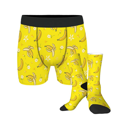 Custom Men's Underwear & Socks Set - Banana Design
