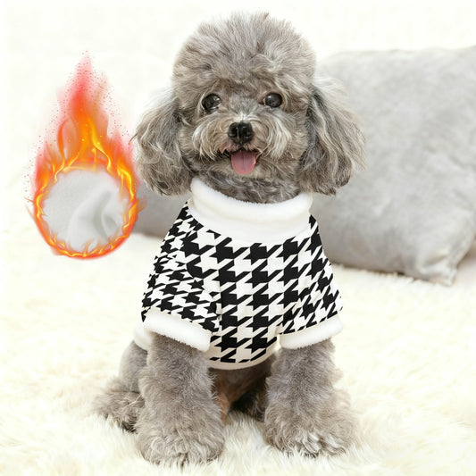 Pets Christmas Black and White Checkered Apparel
