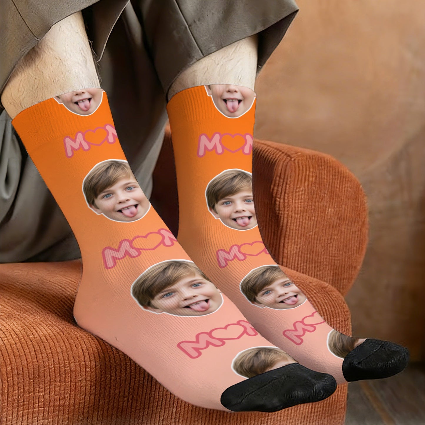 Custom Best Mom Gradient Sock