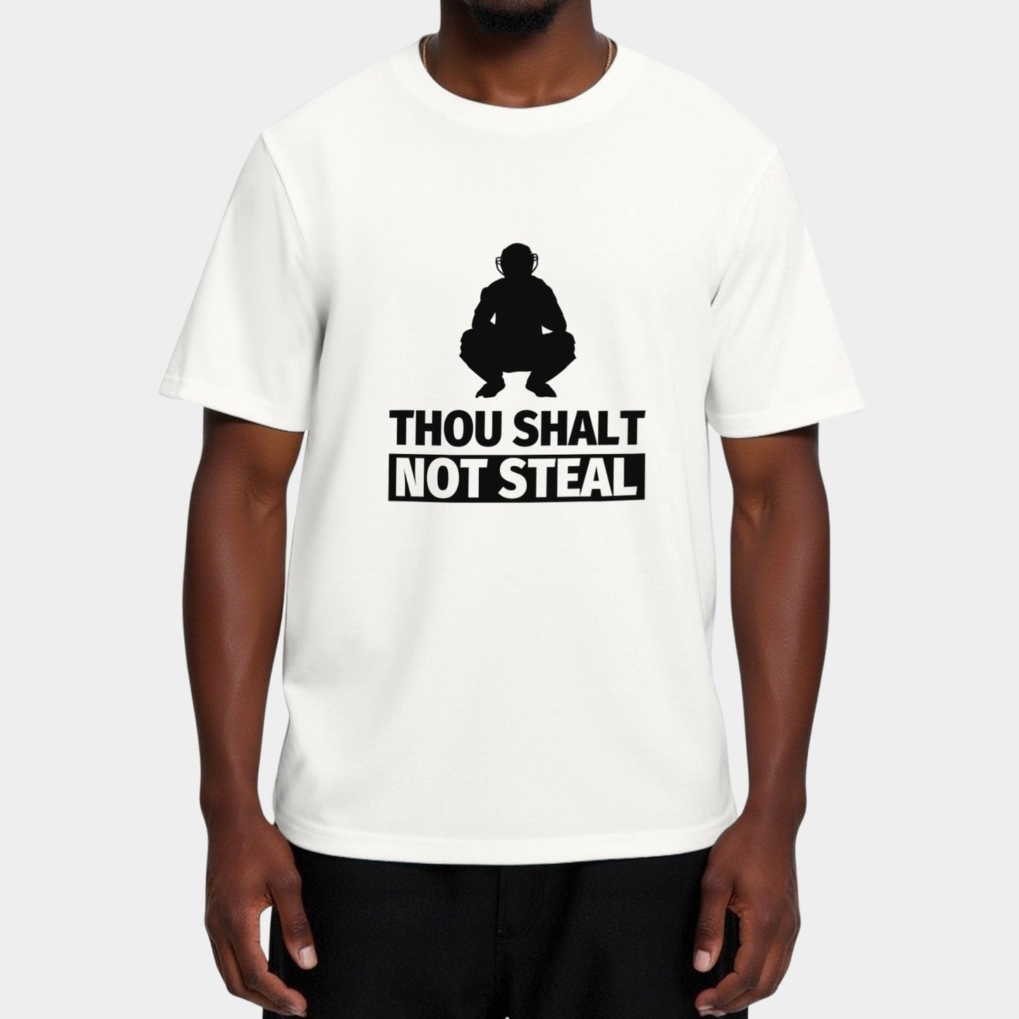 Baseball Catcher Thou Shalt Not Steal T-Shirt