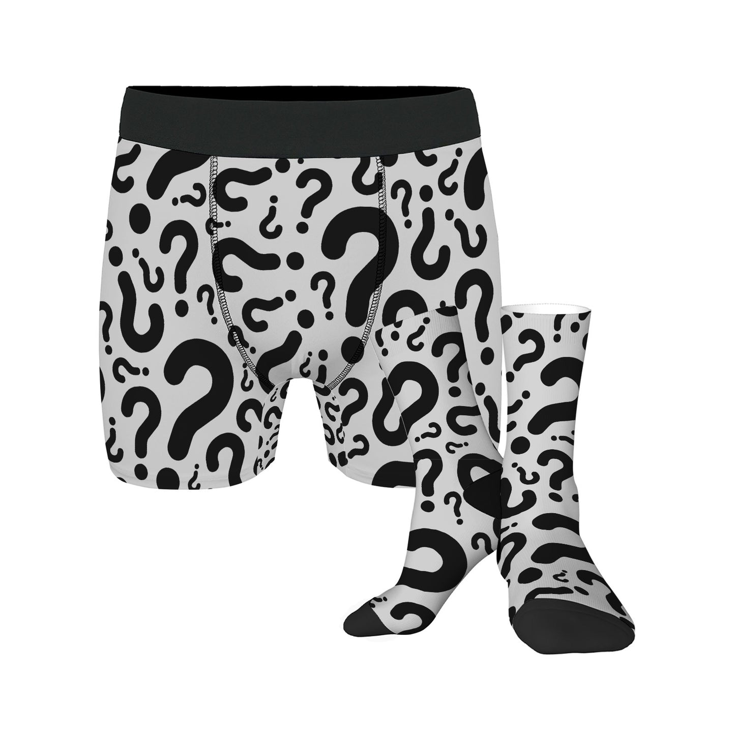 Men's Customizable Underwear & Socks Set - Soft Polyester Comfort